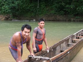 Emberá dugout canoe, Panama